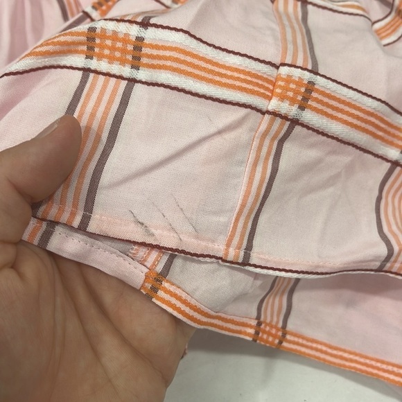 Anthropologie Maeve Flounced Mini Dress Button Front Sleeveless Pink Medium - Picture 12 of 14